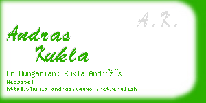 andras kukla business card